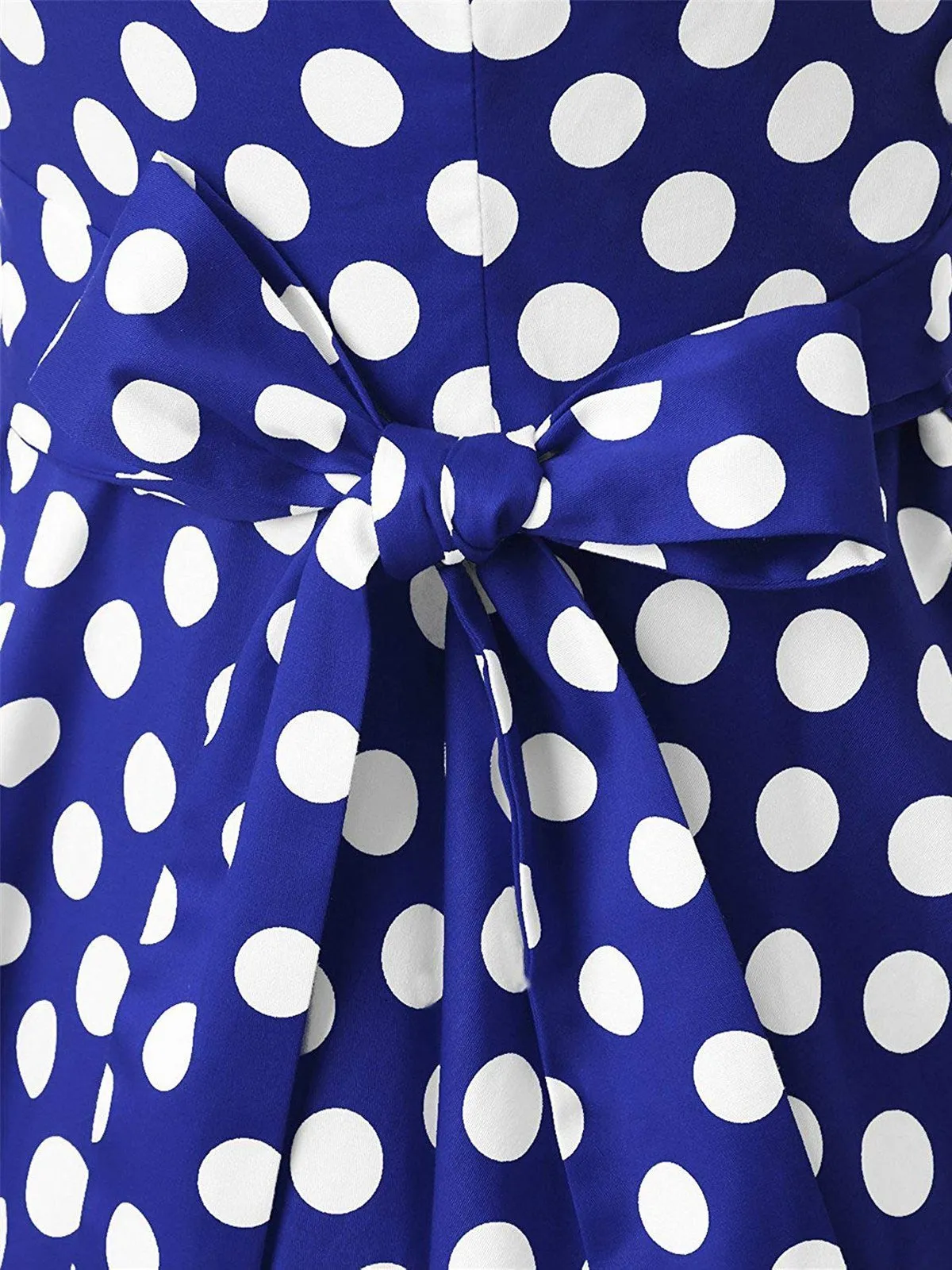 1950s Polka Dot Belted Swing Dress