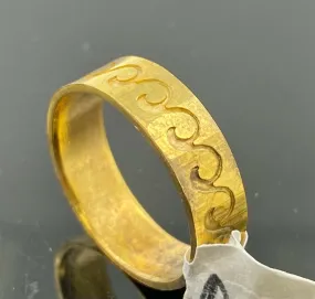 22k Ring Solid Gold ELEGANT Charm Ladies Water Waves SIZE 7.5 RESIZABLE r2304