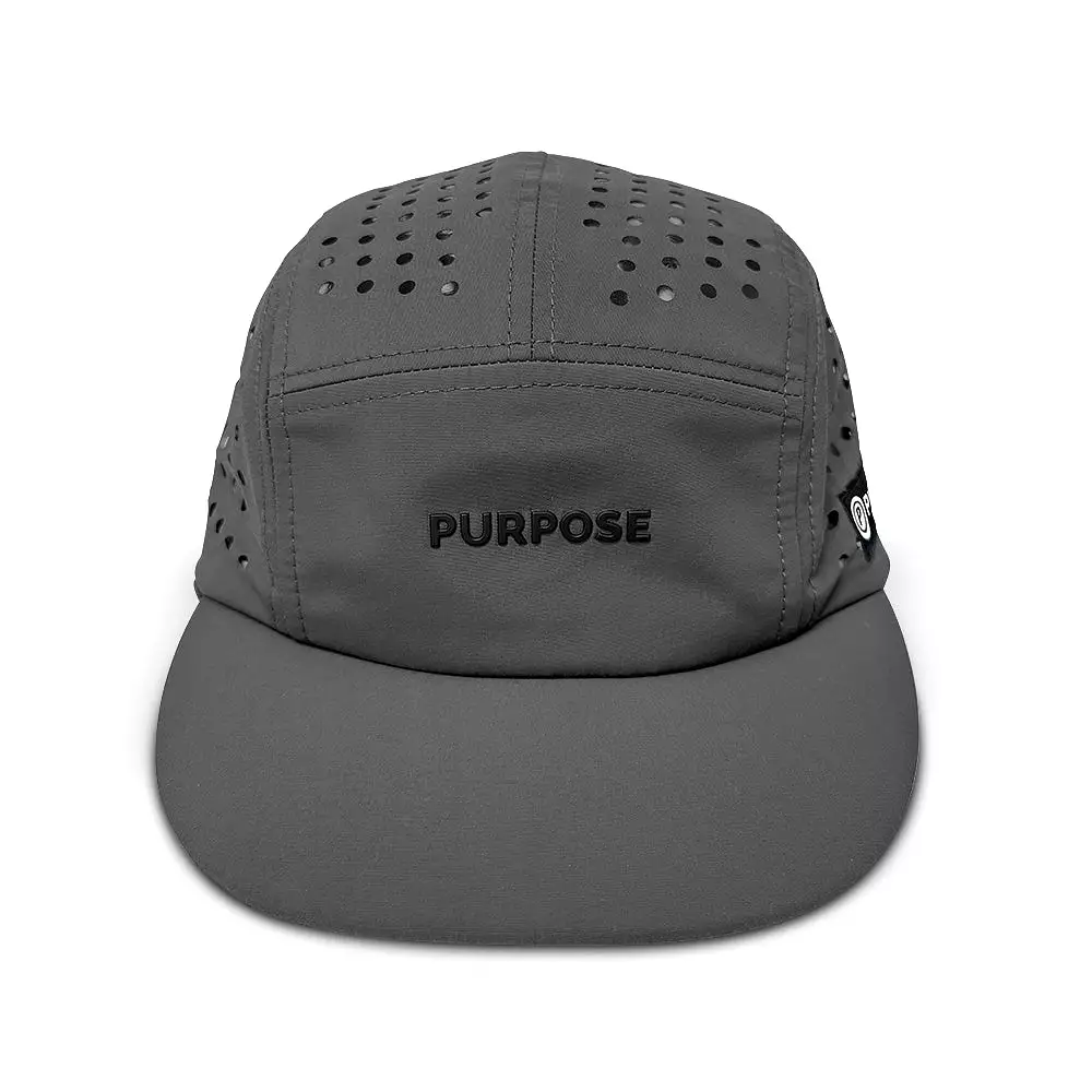 5-Panel Camper Cycling and Running Cap Grey