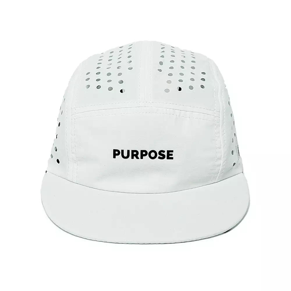 5-Panel Camper Cycling and Running Cap White/Black