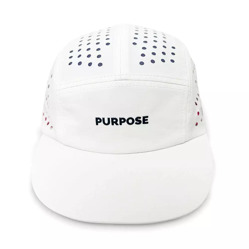 5-Panel Camper Cycling and Running Cap White/Pink