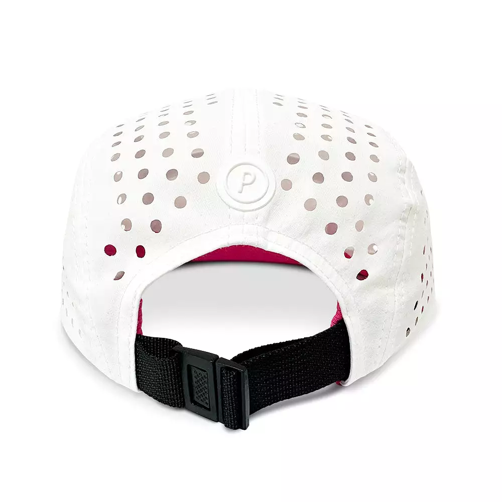 5-Panel Camper Cycling and Running Cap White/Pink