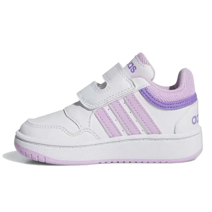 adidas Hoops 3.0 CF Infants Shoes – Cloud White / Bliss Lilac / Violet Fusion