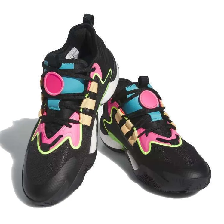 adidas Men’s BYW Select Basketball Shoes – Core Black / Acid Orange / Lucid Pink