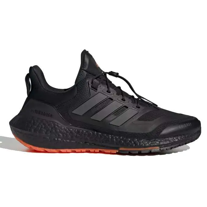 adidas Men’s Ultraboost 22 Cold Ready Running Shoes – Core Black / Carbon / Impact Orange