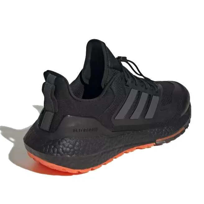 adidas Men’s Ultraboost 22 Cold Ready Running Shoes – Core Black / Carbon / Impact Orange