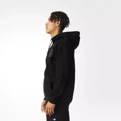 Adidas Originals Street Essentials Full Zip Hoodie Black AJ7876