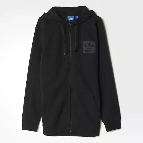 Adidas Originals Street Essentials Full Zip Hoodie Black AJ7876