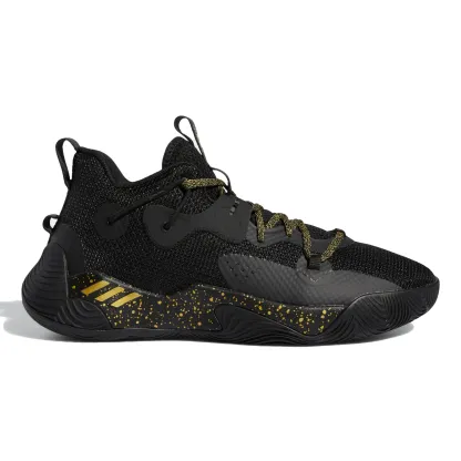 adidas Unisex Harden Stepback 3 Basketball Shoes – Core Black / Gold Metallic / Core Black