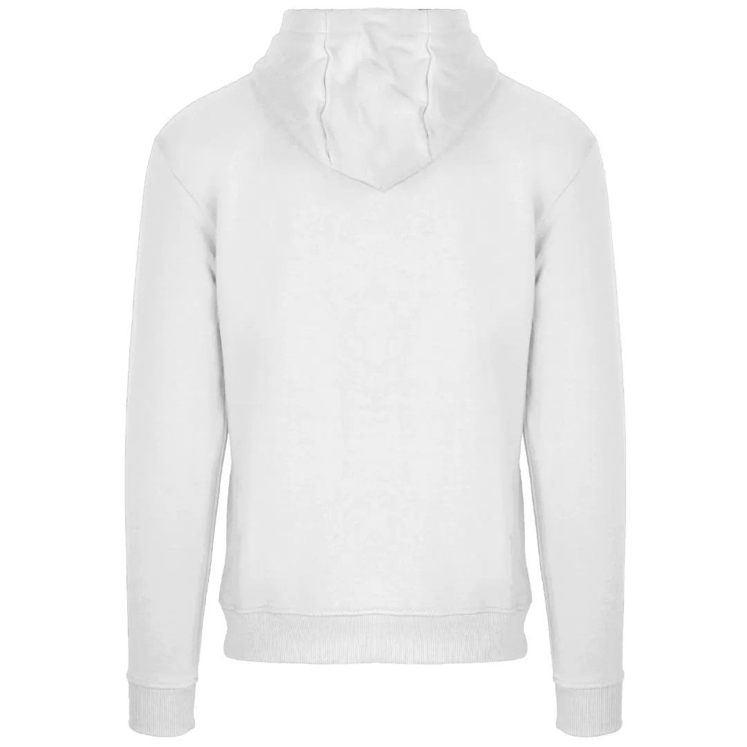 Aquascutum Branded Taped Pocket White Zip Up Hoodie