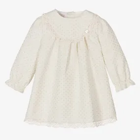 Baby Girls Ivory Polka Dot Dress