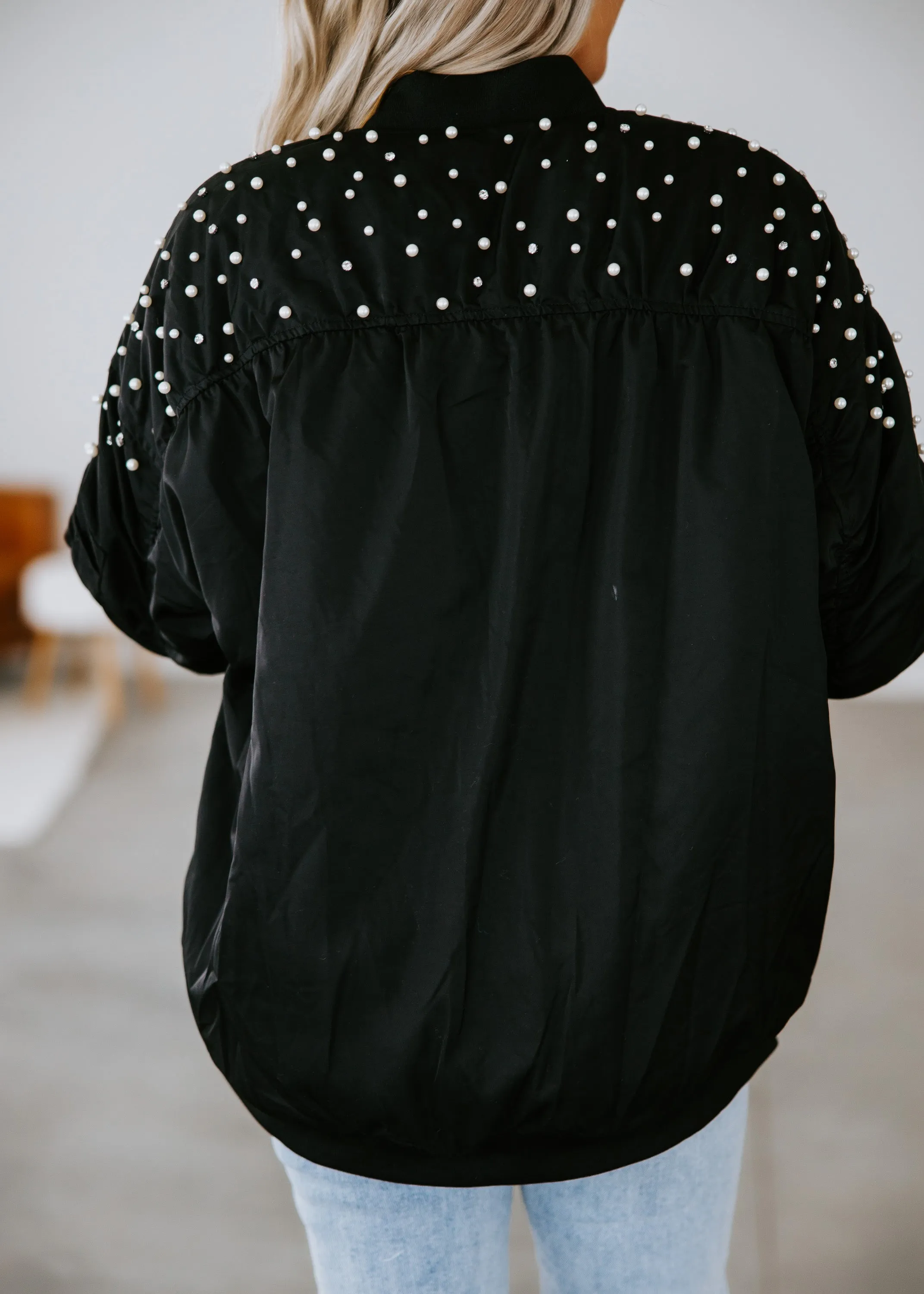 Barrett Rhinestone Bomber Jacket