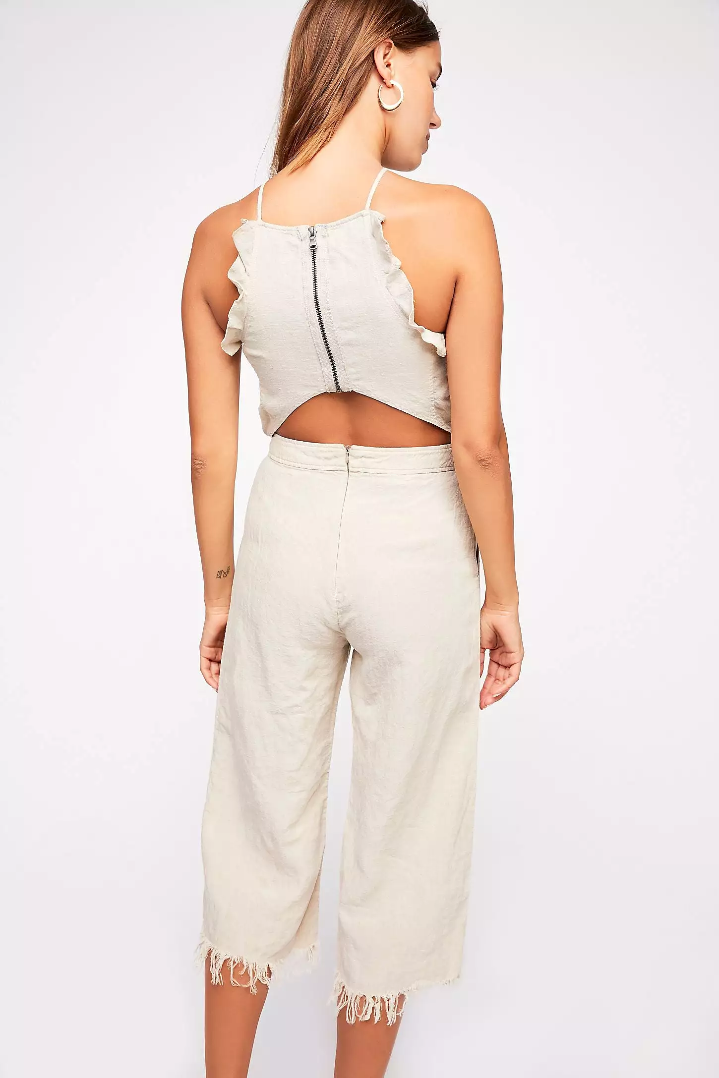 Blank NYC festival Crop Linen Jumpsuit