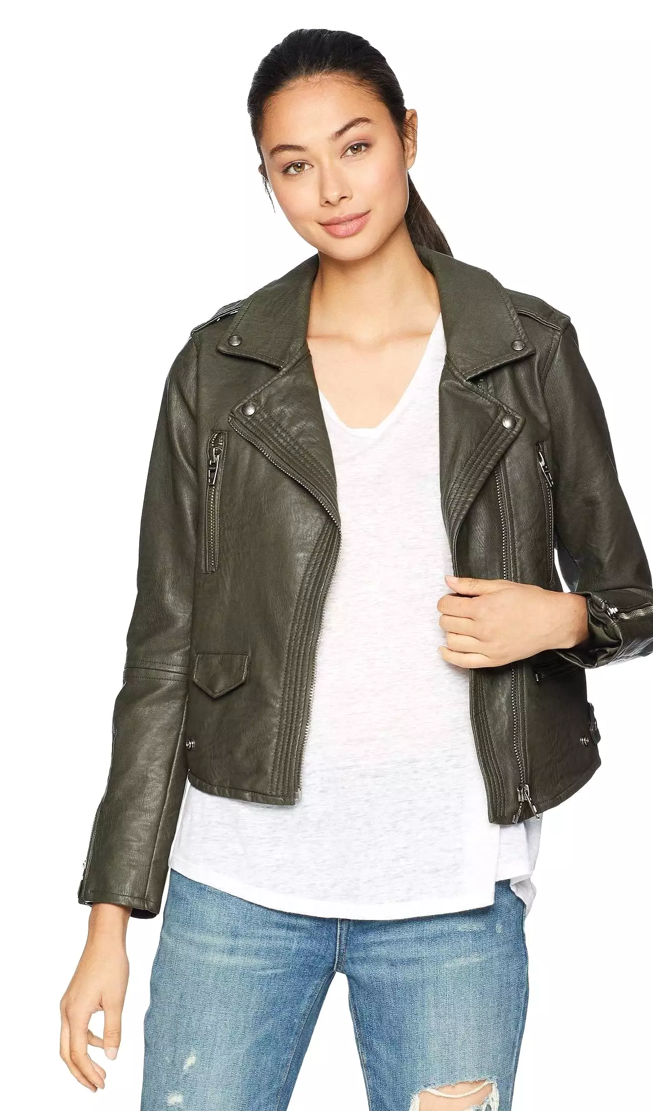 Blank NYC Merry Jane Vegan Leather Moto Jacket