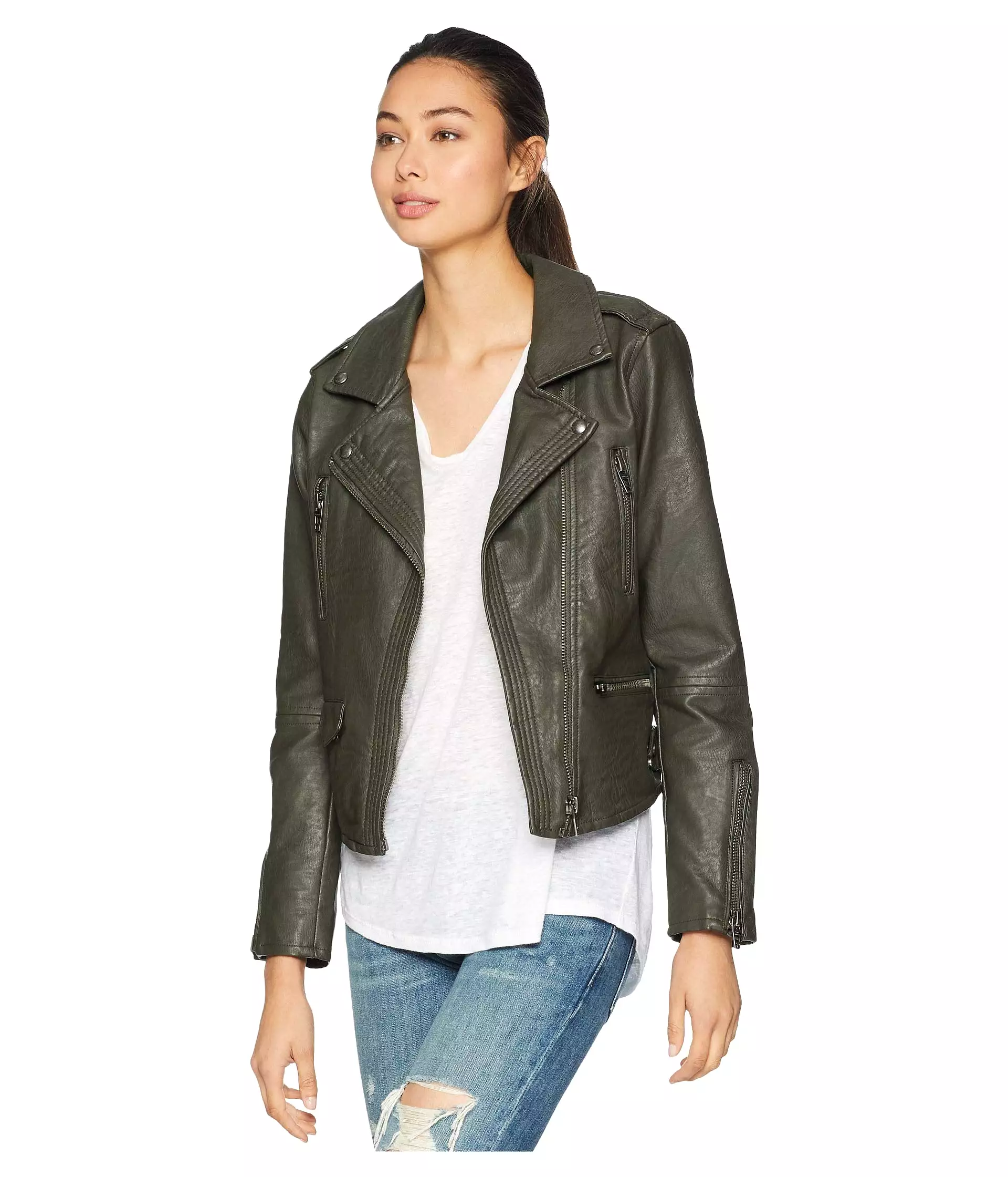 Blank NYC Merry Jane Vegan Leather Moto Jacket