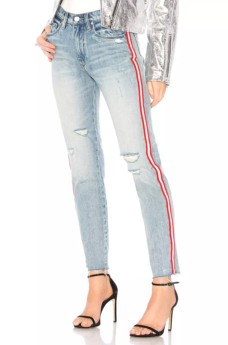 Blank NYC Now or Never Stripe High Rise Jeans