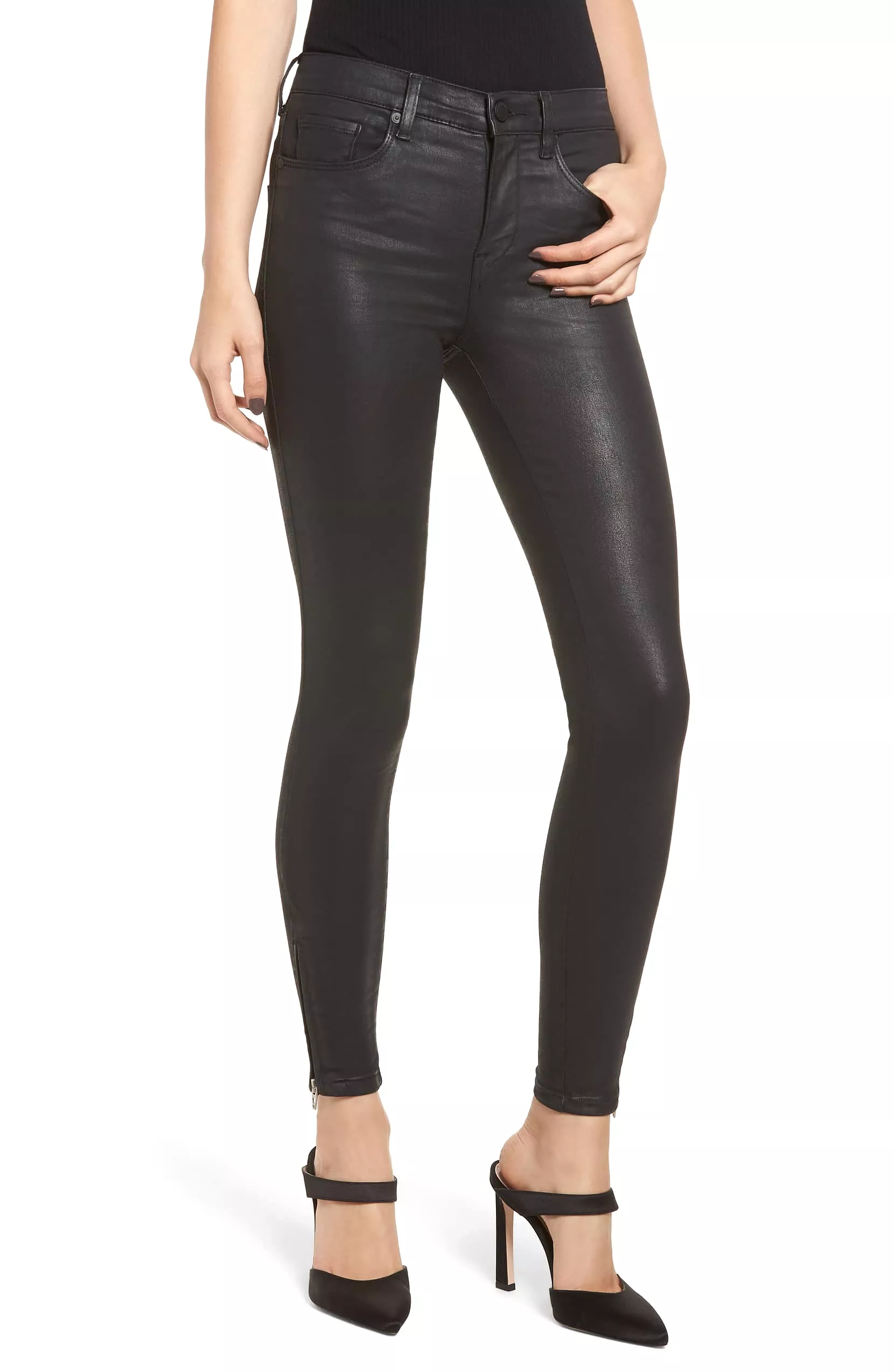 Blank NYC The Bond Coated Skinny Jeans Pants