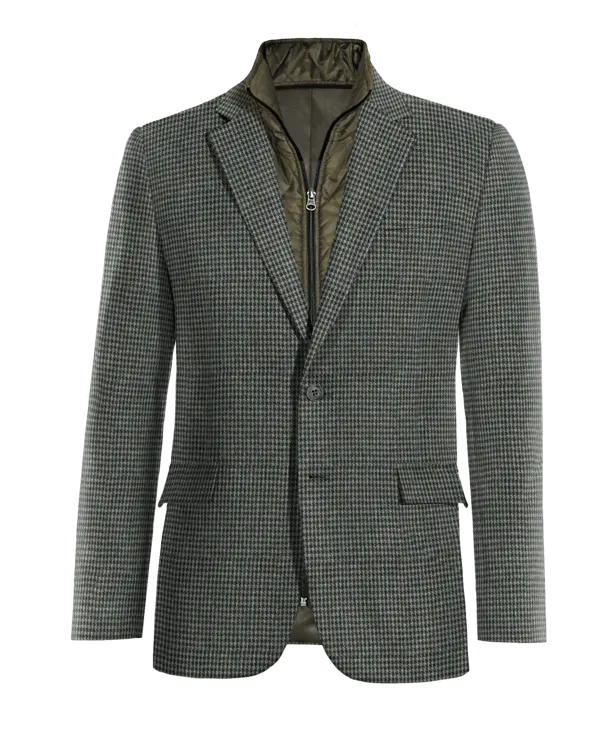  Blazer gris oscuro de tweed pata de gallo edición limitada