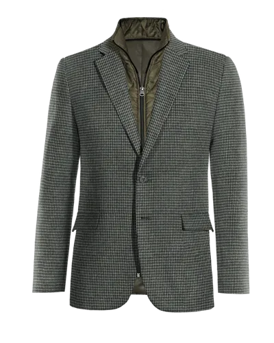  Blazer gris oscuro de tweed pata de gallo edición limitada