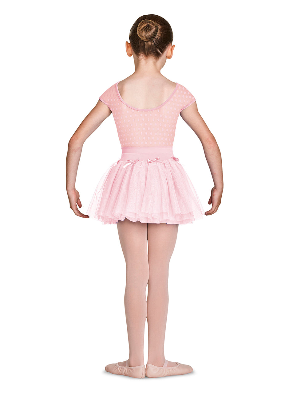 Bloch Child Spot Mesh Cap Sleeve Leotard - M1533C