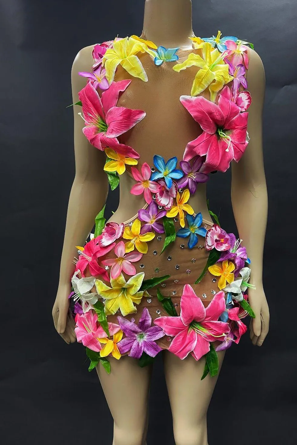 Blossom Flower Mesh Dress