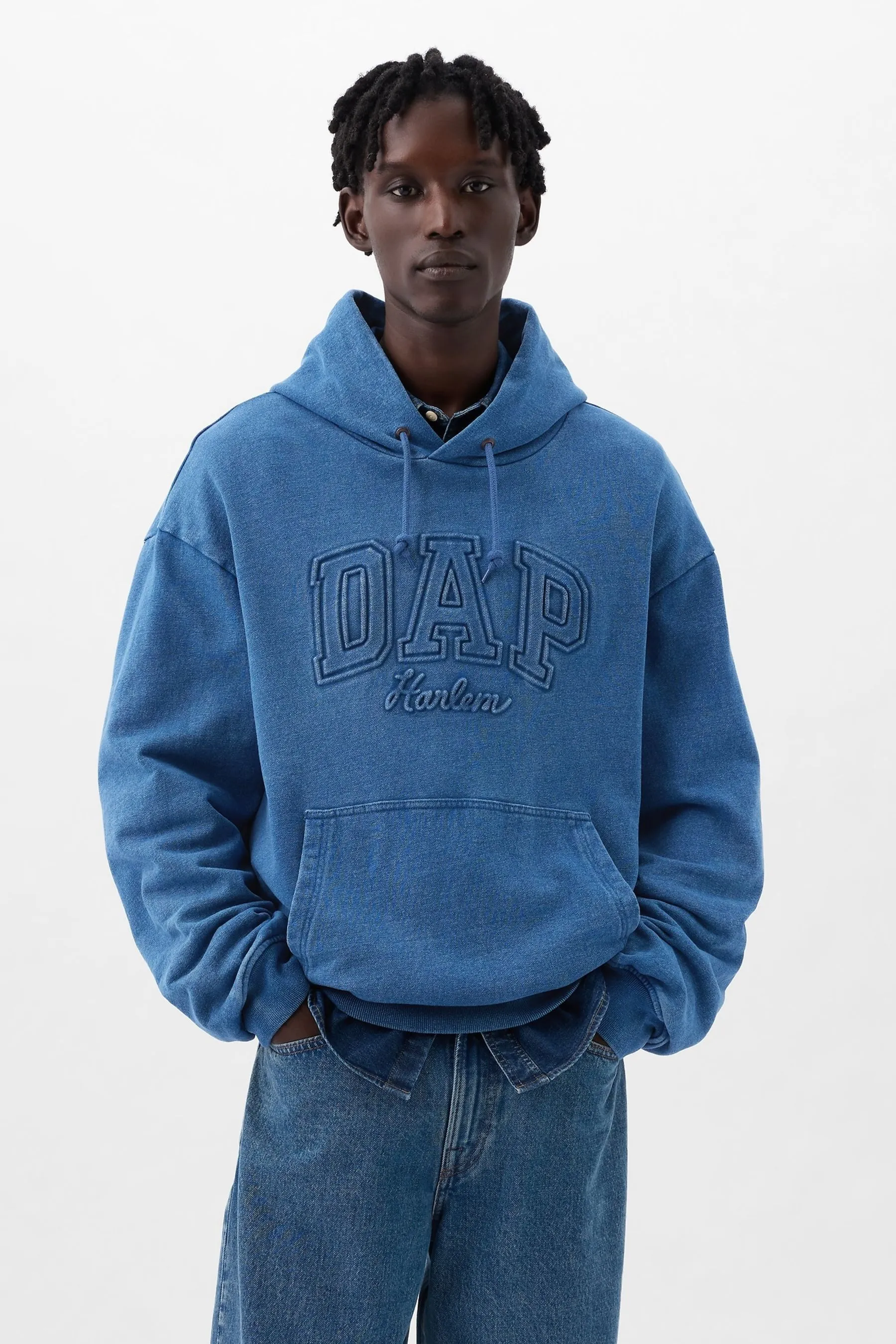 Blue Dapper Dan Denim Logo Hoodie