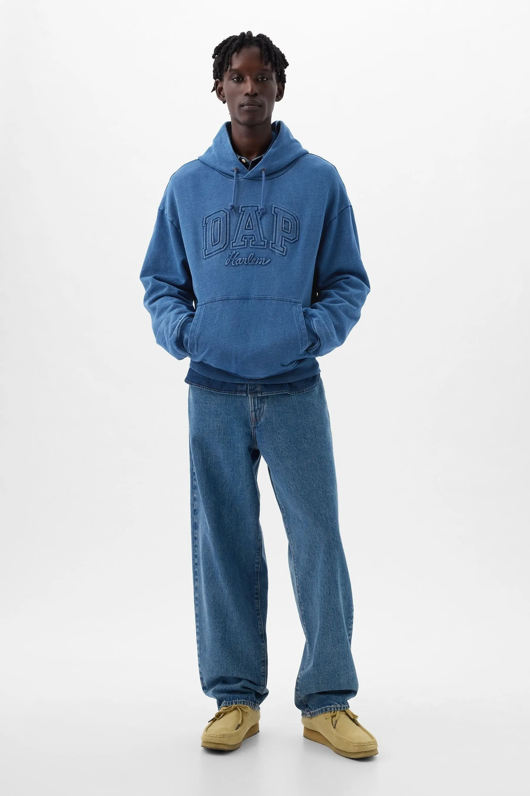 Blue Dapper Dan Denim Logo Hoodie