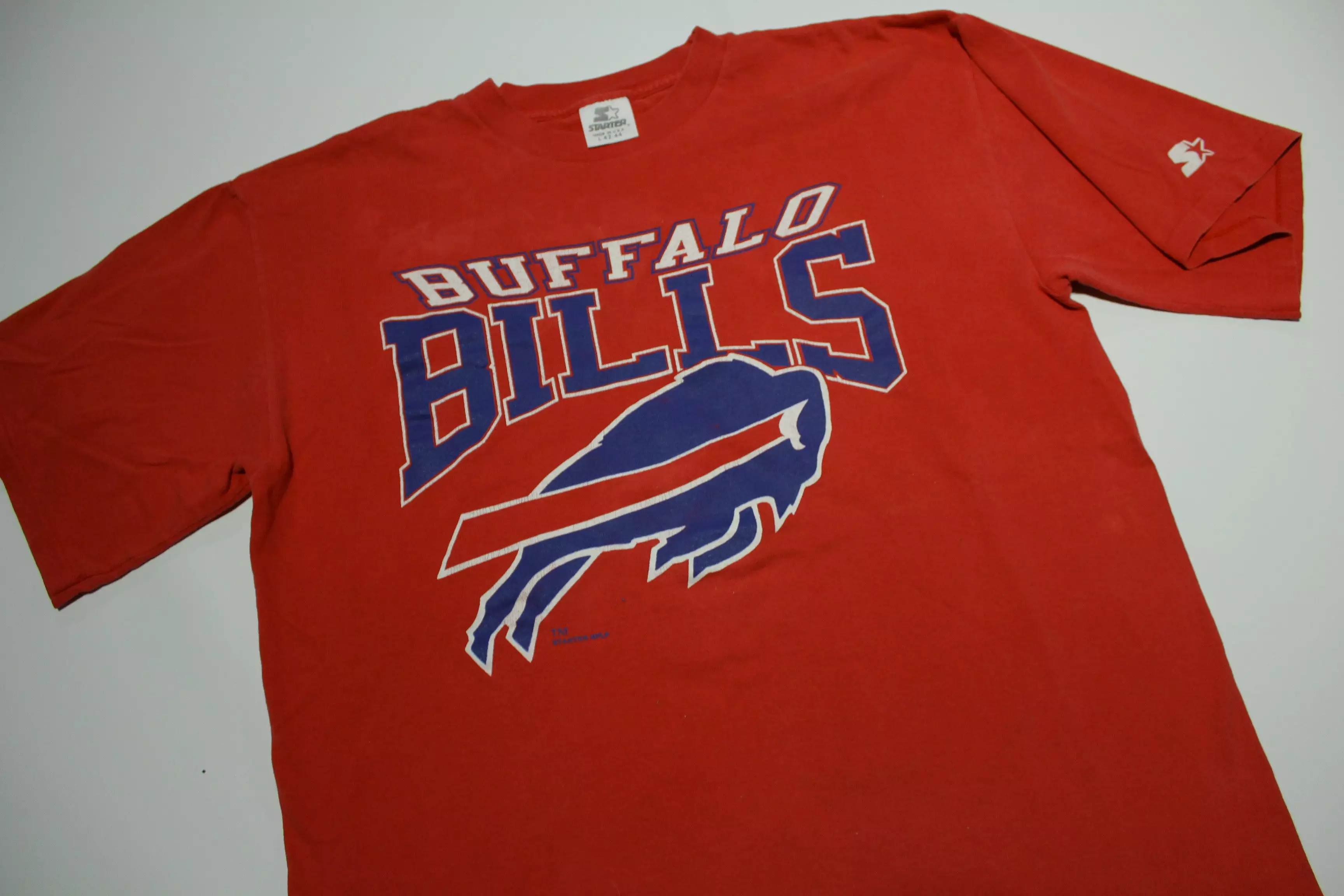 Buffalo Bills Vintage 90's Made In USA Single Stitch NFL Sleeve Hit T-Shirt