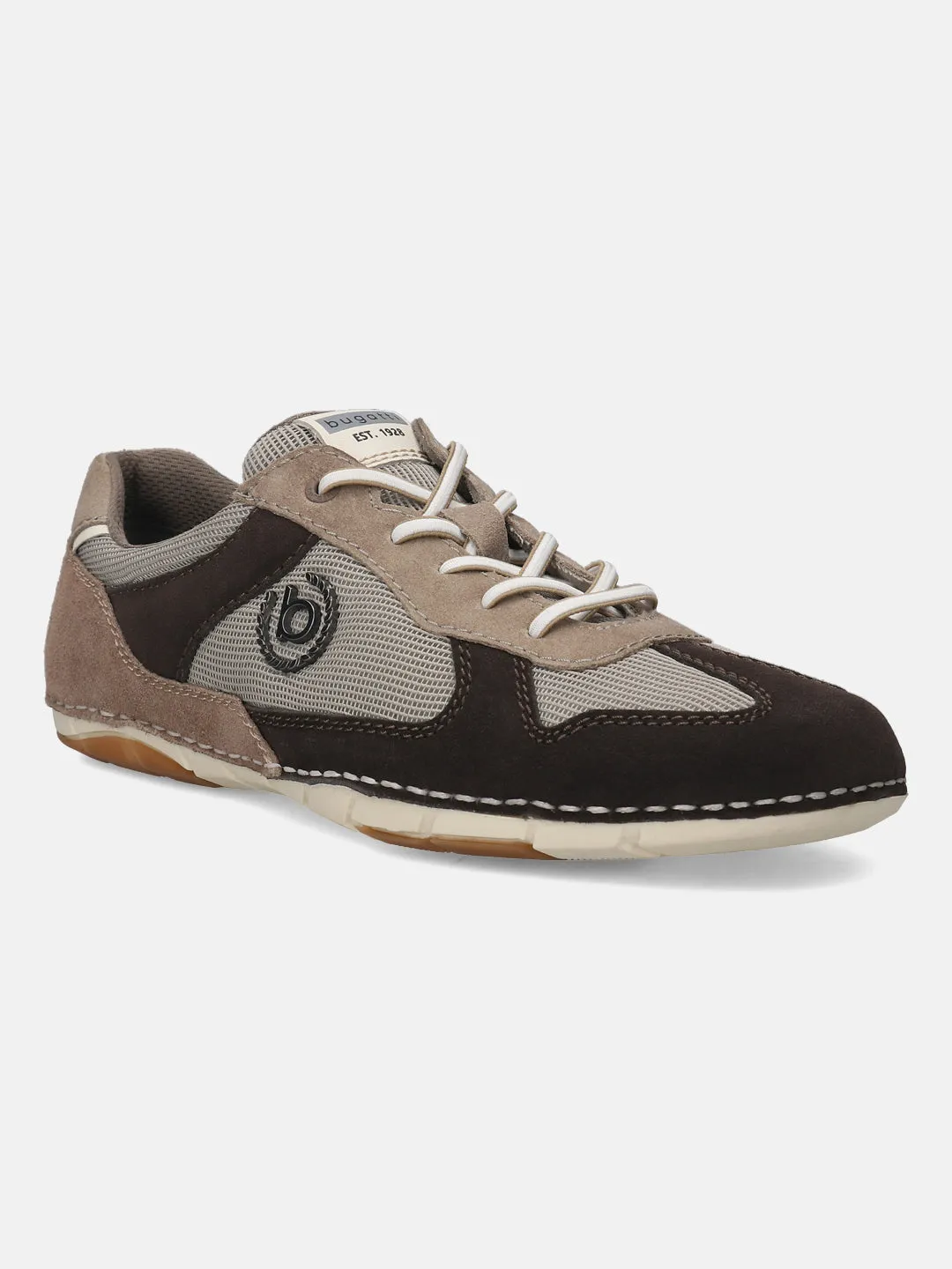 bugatti Dark Brown & Taupe Suede Sneakers