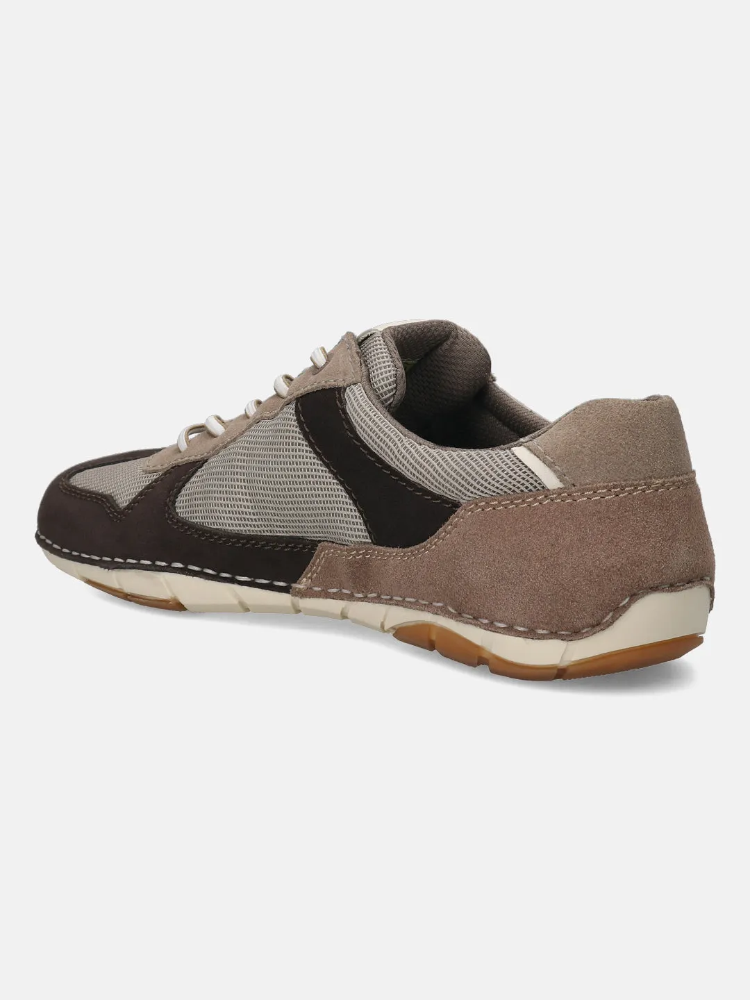 bugatti Dark Brown & Taupe Suede Sneakers