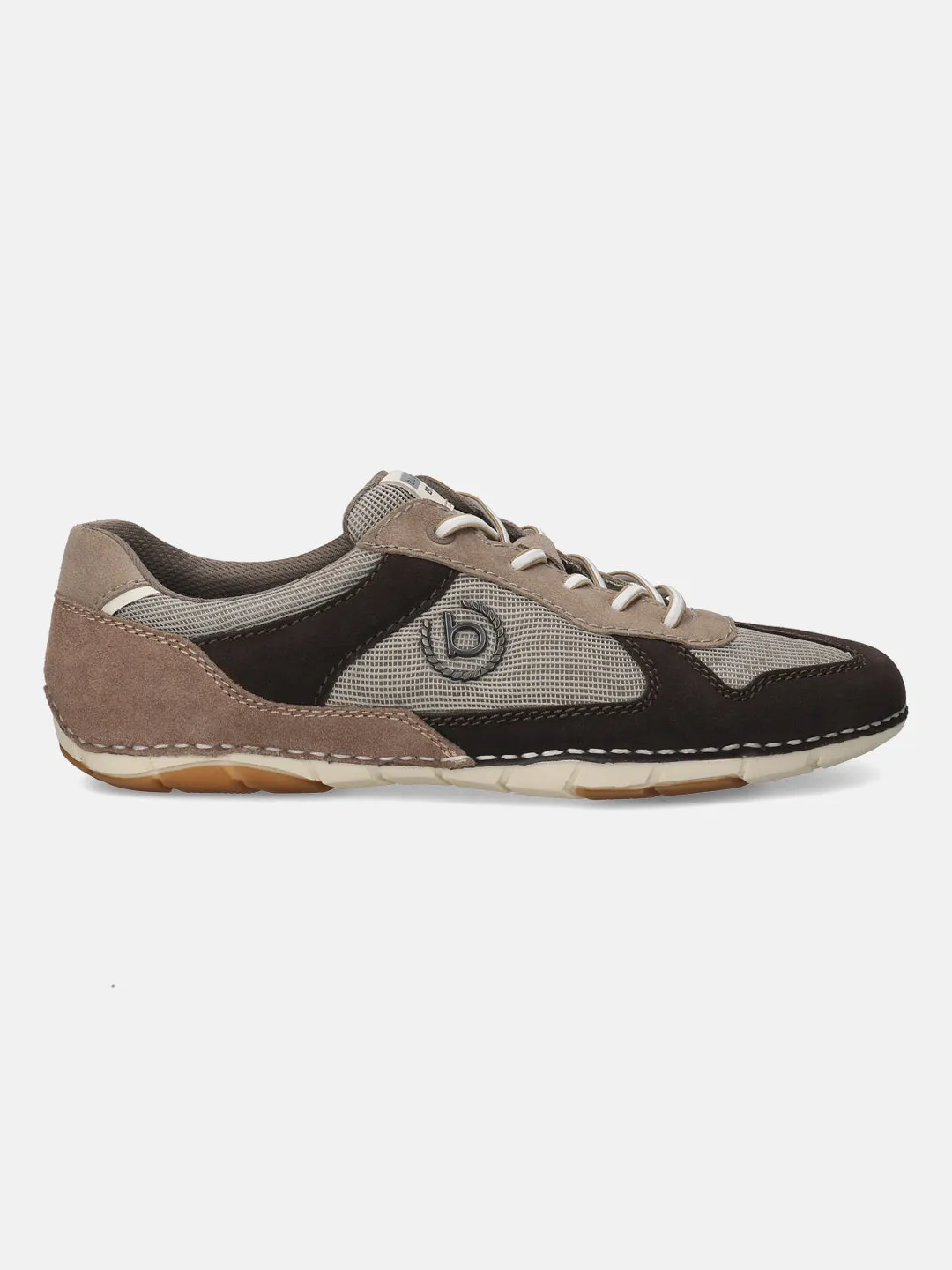 bugatti Dark Brown & Taupe Suede Sneakers