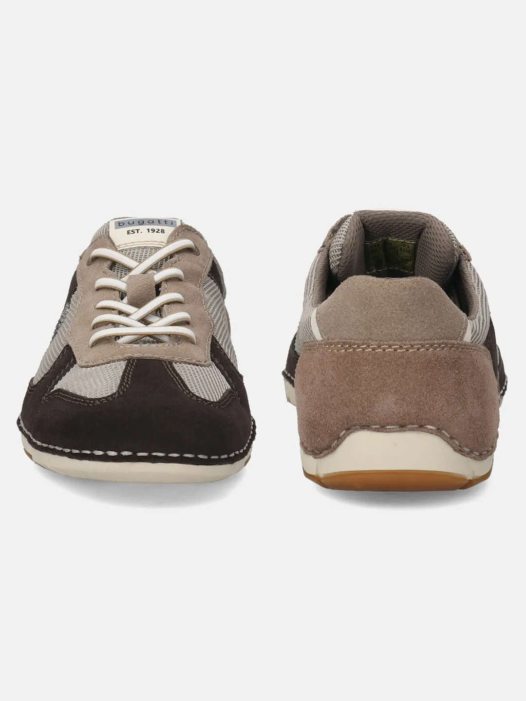 bugatti Dark Brown & Taupe Suede Sneakers