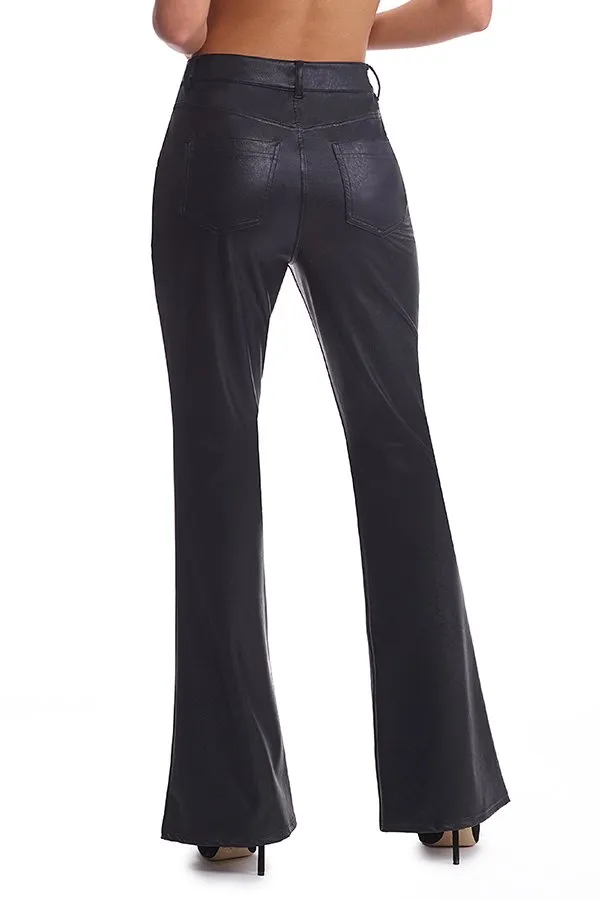 Commando Faux Leather Five-Pocket Flare Pants