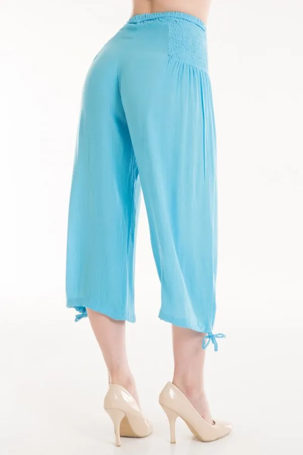 Connection 18 Long Smocking Side Linen pants