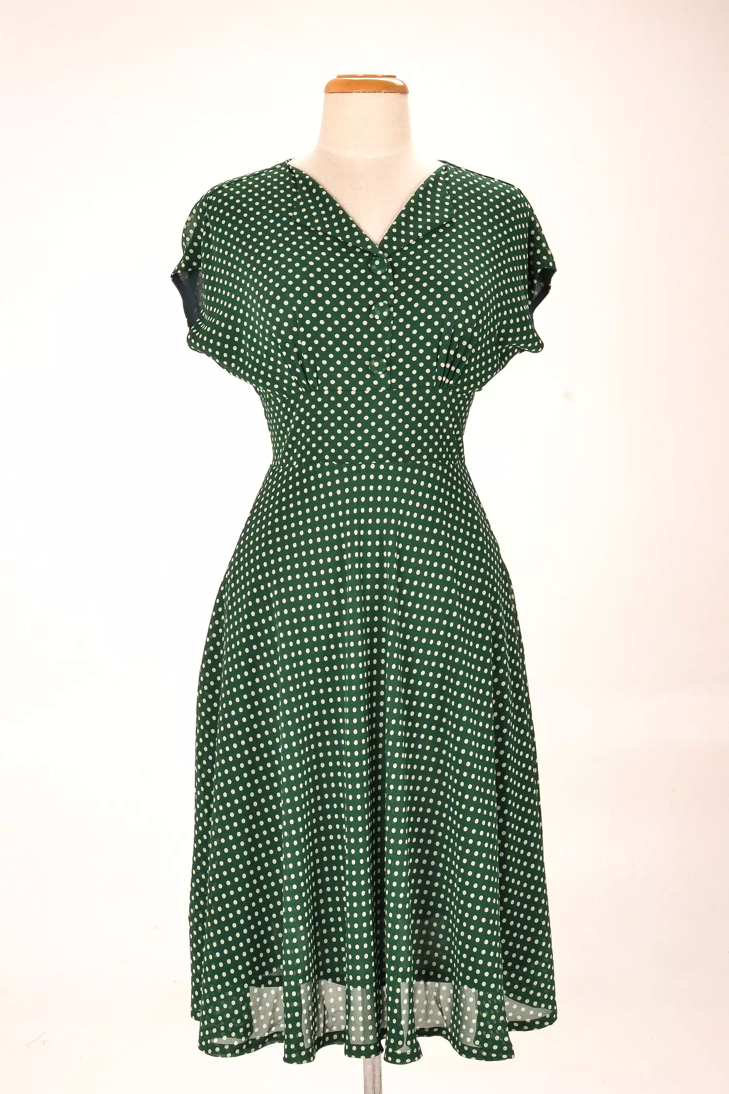 Dakota Green Polka Dot Dress