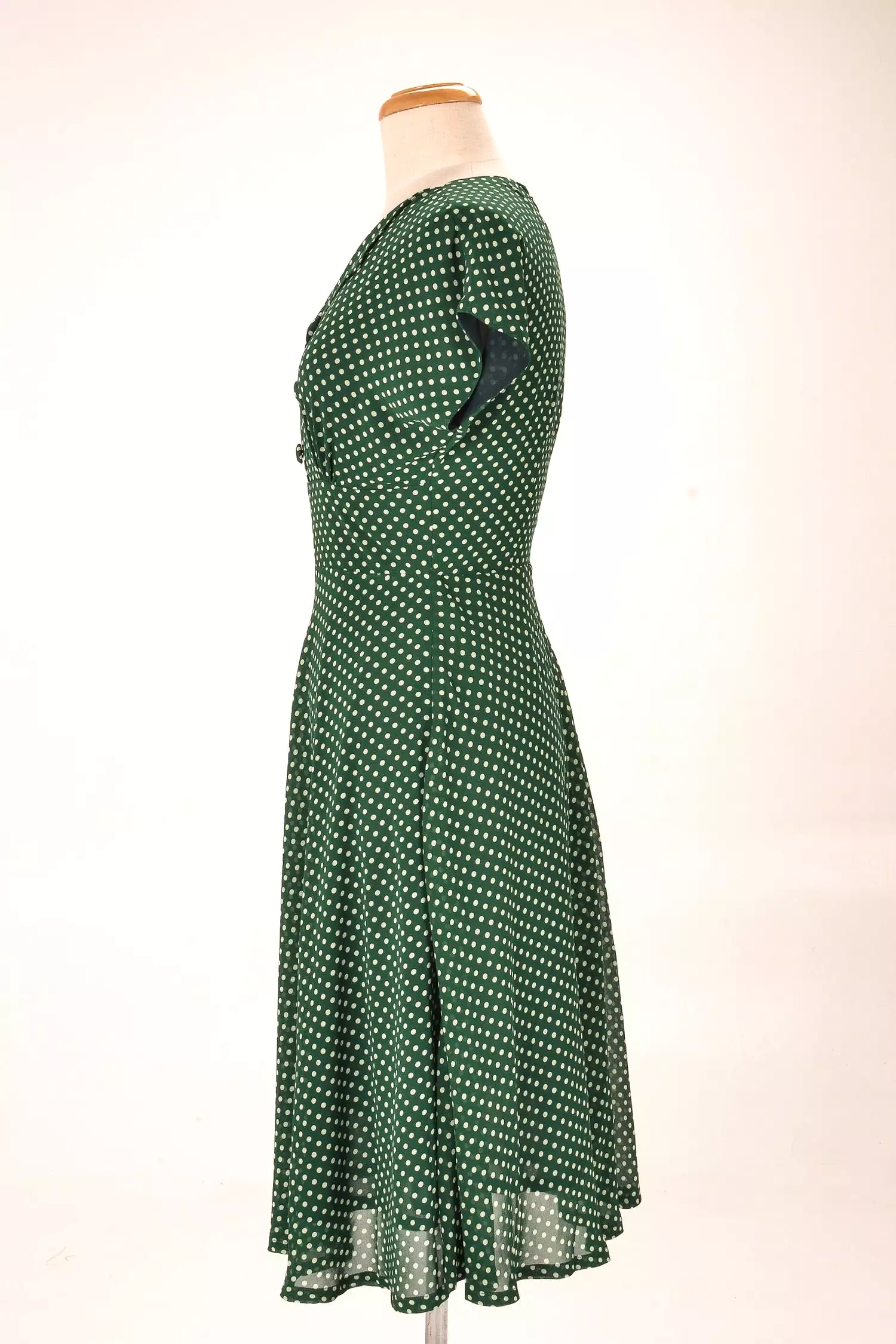 Dakota Green Polka Dot Dress