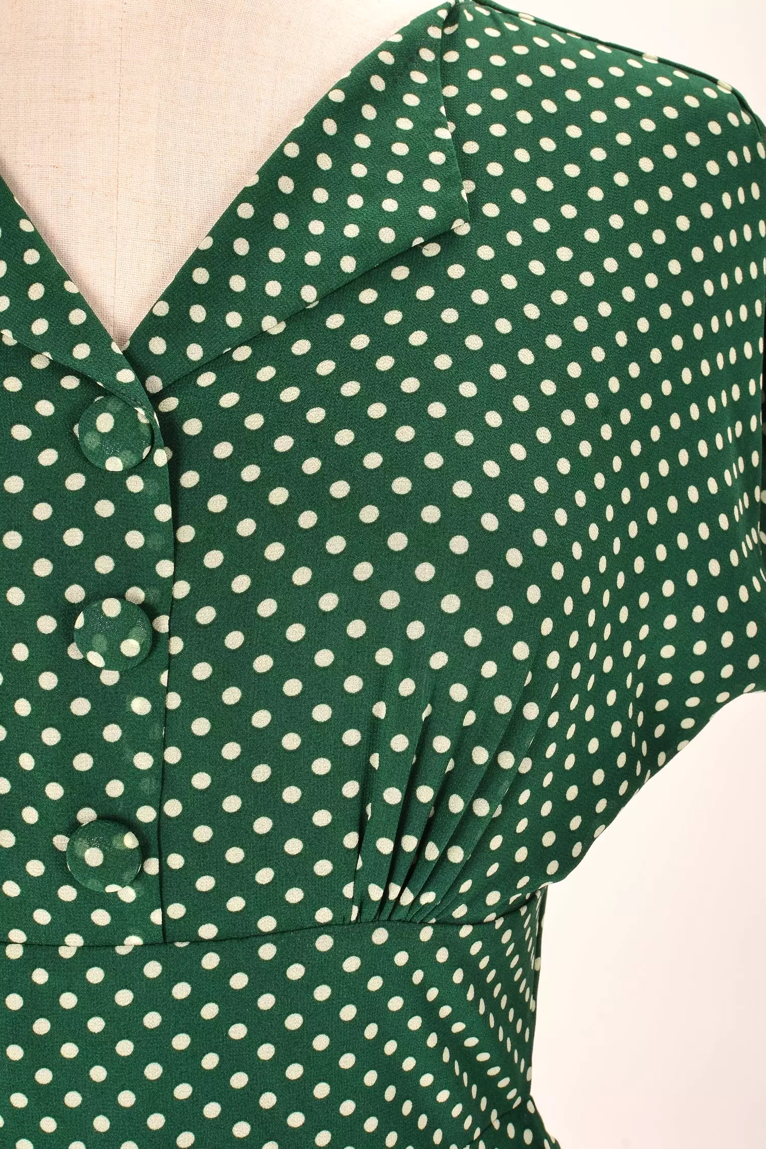 Dakota Green Polka Dot Dress