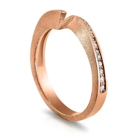 Dance Of Life Diamond Front Wedding Band