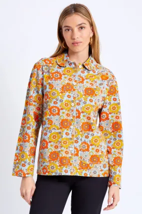 Detroit Round Collar Chore Coat - Mod Floral