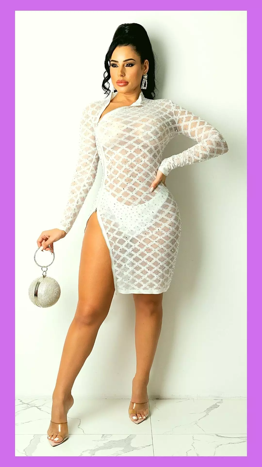 Dream Rhinestone Mesh Dress