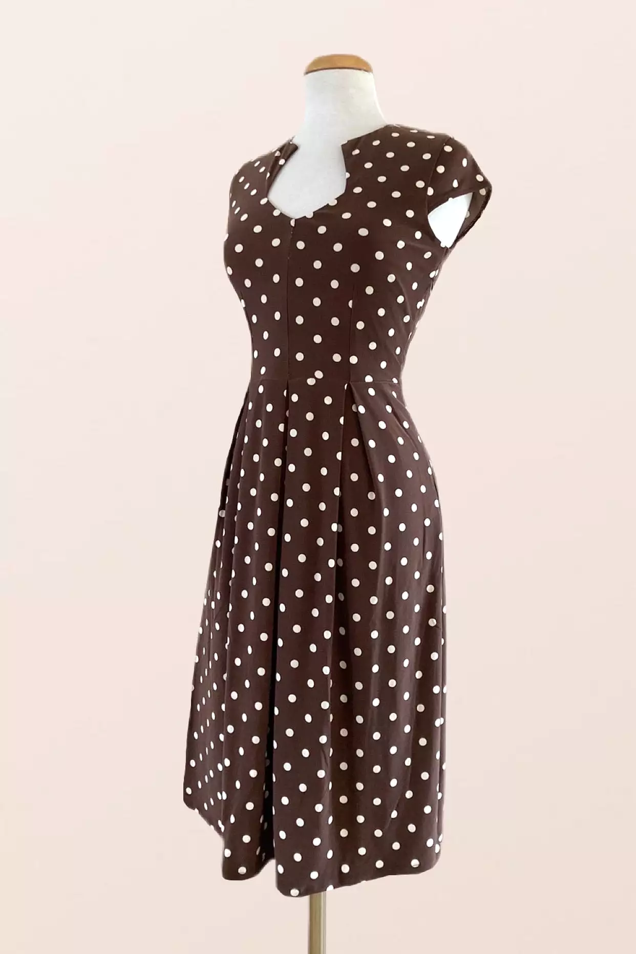 Elsbeth Brown Polka Dot Dress