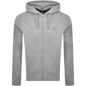 Gant Regular Shield Full Zip Hoodie Grey