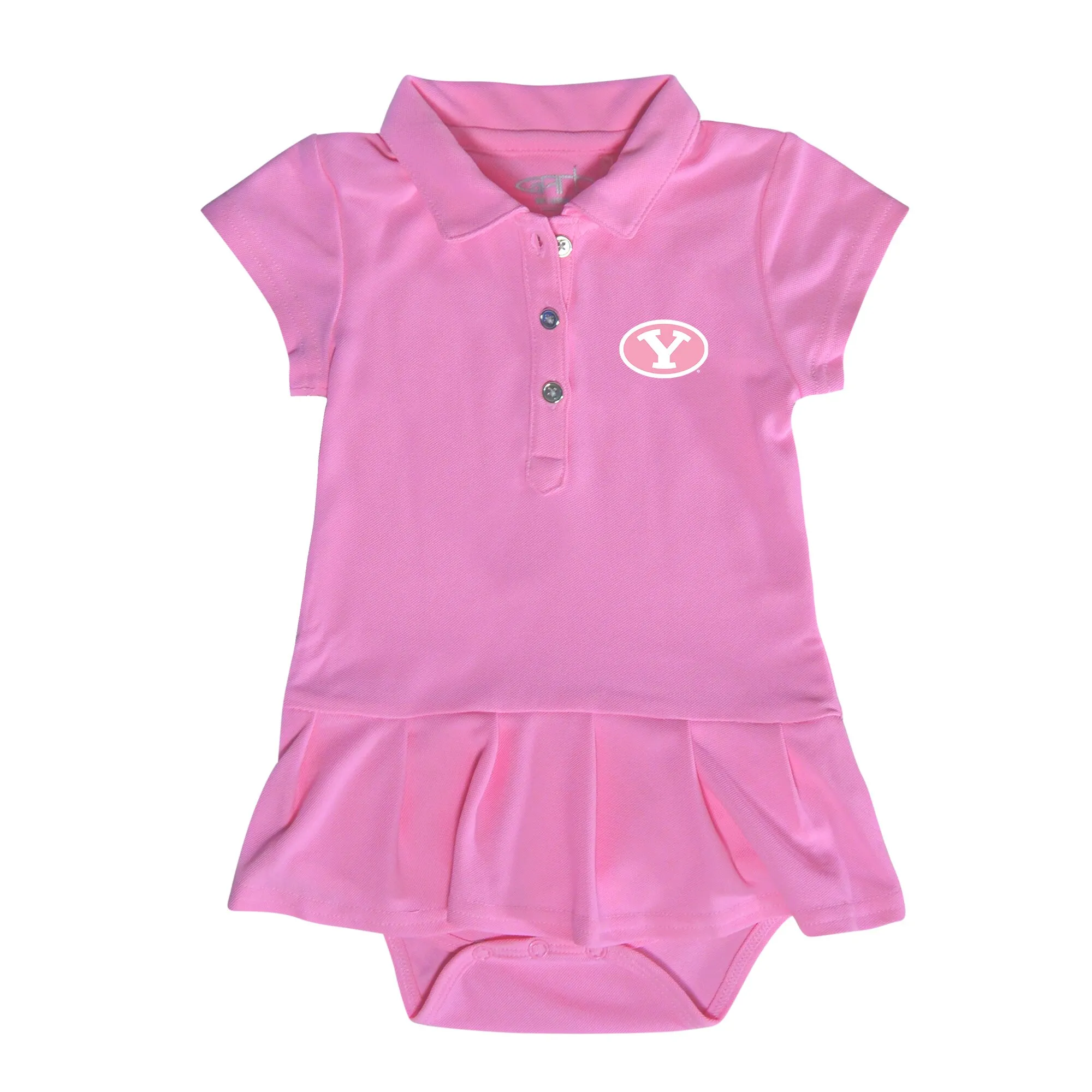 Garb  BYU Cougars Girls Infant Pink Caroline Cap Sleeve Polo Dress