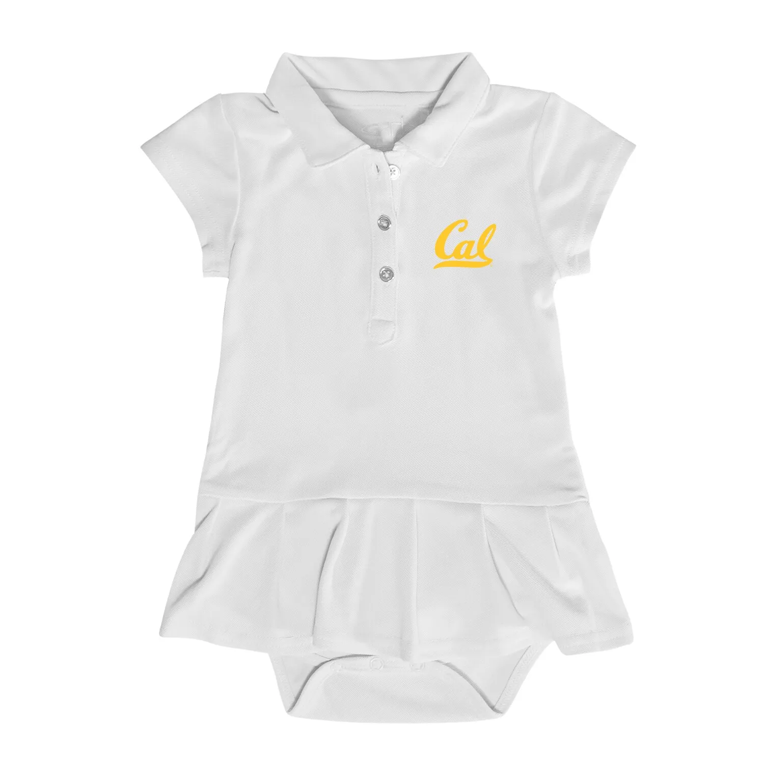 Garb  Cal Bears Girls Infant White Caroline Cap Sleeve Polo Dress