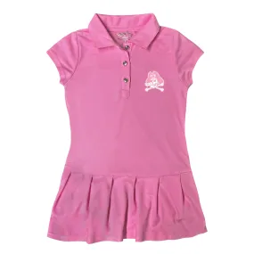 Garb  ECU Pirates Girls Toddler Pink Caroline Cap Sleeve Polo Dress