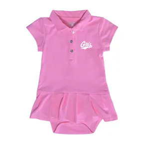 Garb  Montana Grizzlies Girls Infant Pink Caroline Cap Sleeve Polo Dress