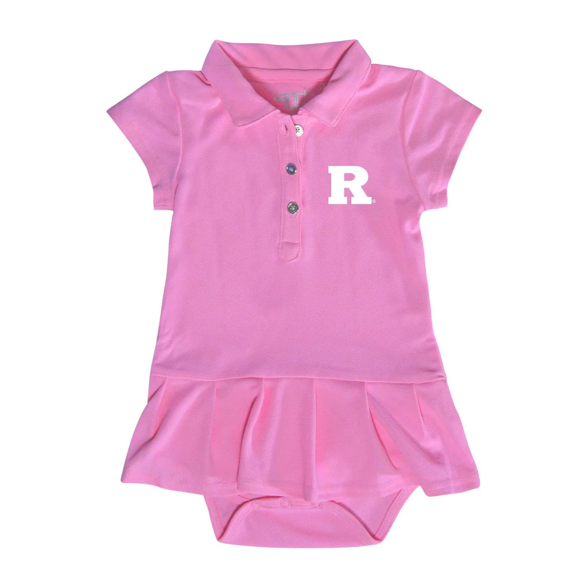 Garb  Rutgers Scarlet Knights Girls Infant Pink Caroline Cap Sleeve Polo Dress