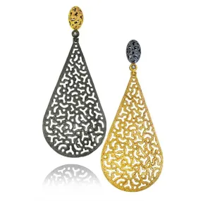 Gold Mismatched Festive Drop Earrings with Diamonds