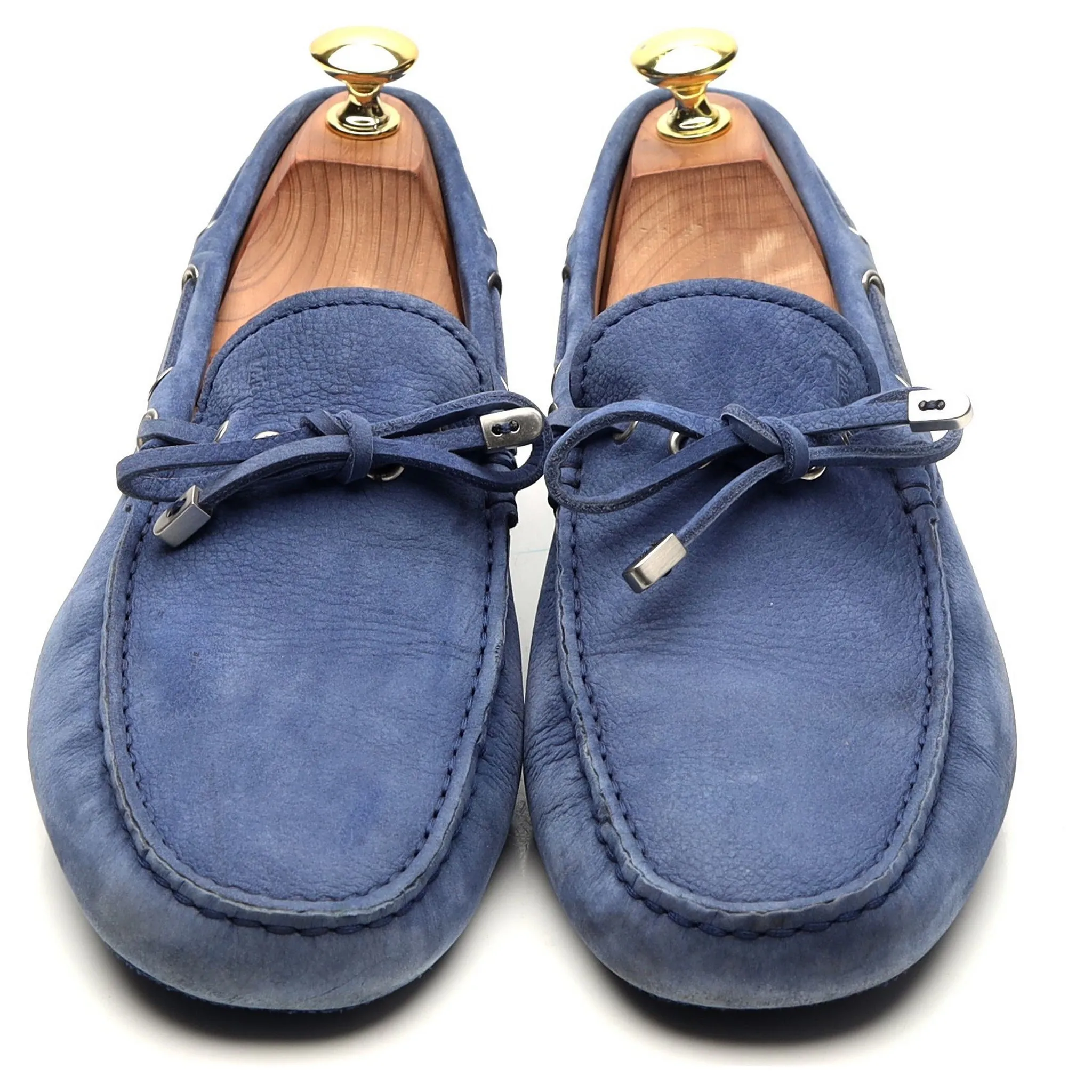 Gommino Blue Nubuck Driving Loafers UK 7