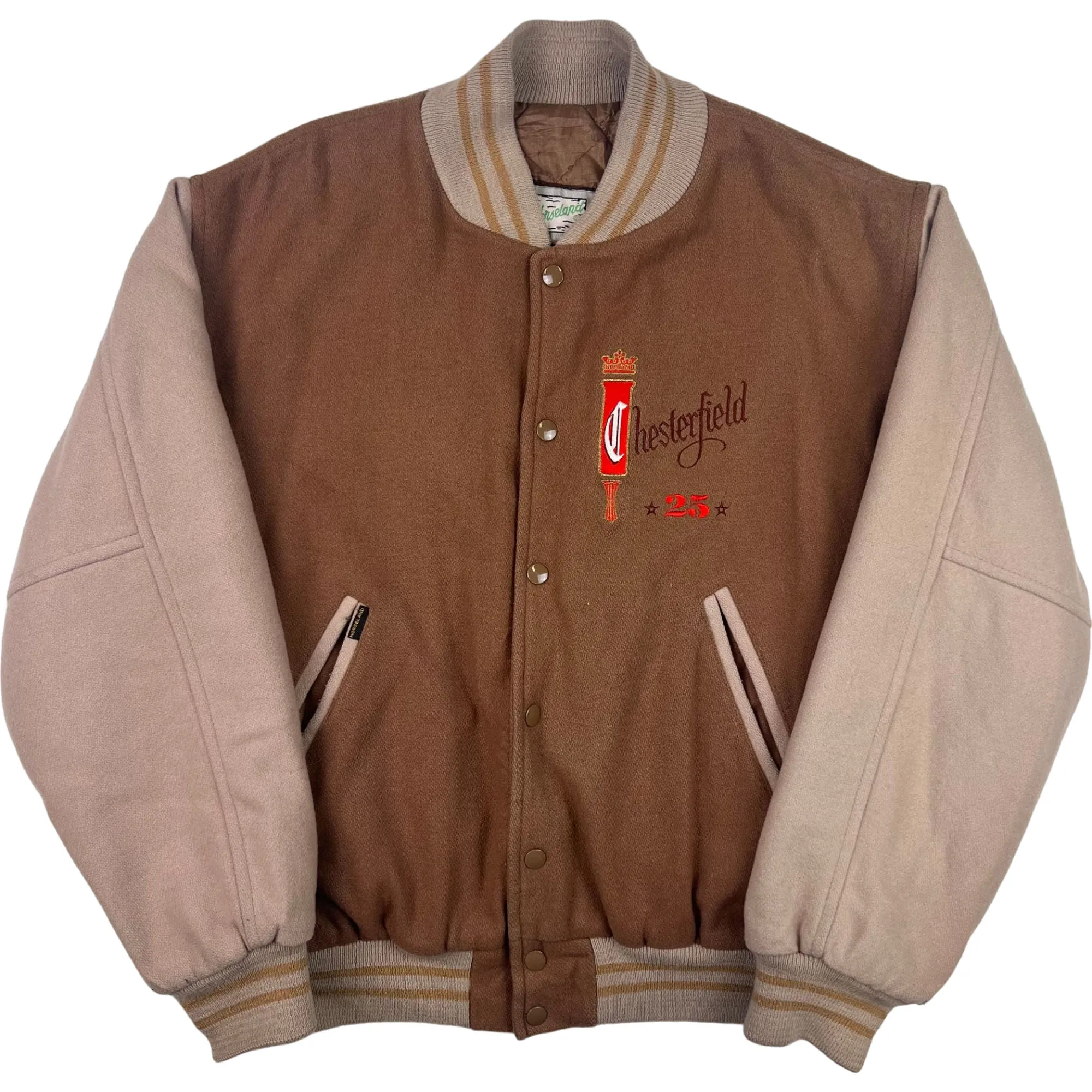 Horseland Chesterfield Varsity Jacket Beige